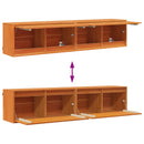vidaXL Fali Szekrény 2 pcs Faggyú barna 80 x 30 x 35 cm Tömör fenyőfa