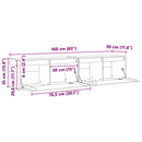 vidaXL Fali Szekrény 2 pcs Faggyú barna 80 x 30 x 35 cm Tömör fenyőfa