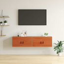 vidaXL Fali Szekrény 2 pcs Faggyú barna 60 x 30 x 30 cm Tömör fenyőfa