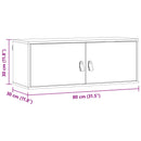 vidaXL Fali Szekrény Faggyú barna 80 x 30 x 30 cm Tömör fenyőfa