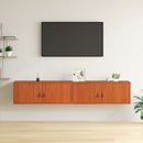 vidaXL Fali Szekrény 2 pcs Faggyú barna 80 x 30 x 30 cm Tömör fenyőfa