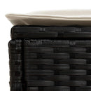 vidaXL Kerti lábtartó 2 Darab Fekete és Krém 38 x 38 x 45 cm PE Rattan