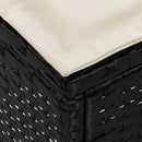 vidaXL Kerti lábtartó 2 Darab Fekete és Krém 38 x 38 x 45 cm PE Rattan