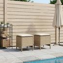 vidaXL Kerti lábtartó 2 Darab Beige és krém 38 x 38 x 45 cm PE Rattan