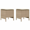 vidaXL Kerti lábtartó 2 Darab Beige és krém 38 x 38 x 45 cm PE Rattan
