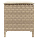 vidaXL Kerti lábtartó 2 Darab Beige és krém 38 x 38 x 45 cm PE Rattan