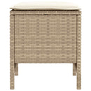 vidaXL Kerti lábtartó 2 Darab Beige és krém 38 x 38 x 45 cm PE Rattan