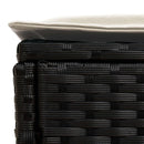 vidaXL Kerti lábtartó Fekete és Krém 80 x 38 x 45 cm PE Rattan