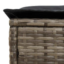 vidaXL Kerti lábtartó Szürke és sötétszürke 80 x 38 x 45 cm PE Rattan