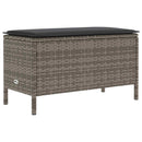 vidaXL Kerti lábtartó Szürke és sötétszürke 80 x 38 x 45 cm PE Rattan