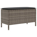 vidaXL Kerti lábtartó Szürke és sötétszürke 80 x 38 x 45 cm PE Rattan