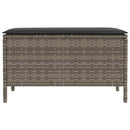 vidaXL Kerti lábtartó Szürke és sötétszürke 80 x 38 x 45 cm PE Rattan