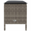 vidaXL Kerti lábtartó Szürke és sötétszürke 80 x 38 x 45 cm PE Rattan