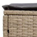 vidaXL Kerti lábtartó Beige és Világosszürke 80 x 38 x 42 cm PE Rattan