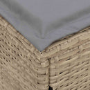 vidaXL Kerti lábtartó Beige és Világosszürke 80 x 38 x 42 cm PE Rattan