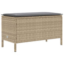 vidaXL Kerti lábtartó Beige és Világosszürke 80 x 38 x 42 cm PE Rattan