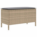 vidaXL Kerti lábtartó Beige és Világosszürke 80 x 38 x 42 cm PE Rattan