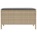 vidaXL Kerti lábtartó Beige és Világosszürke 80 x 38 x 42 cm PE Rattan