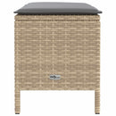vidaXL Kerti lábtartó Beige és Világosszürke 80 x 38 x 42 cm PE Rattan