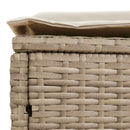 vidaXL Kerti lábtartó párnával Beige és krém 80 x 38 x 42 cm PE Rattan
