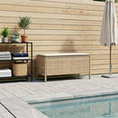 vidaXL Kerti lábtartó párnával Beige és krém 80 x 38 x 42 cm PE Rattan