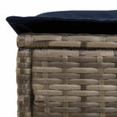 vidaXL Kerti lábtartó Szürke és sötétkék 80 x 38 x 42 cm PE Rattan
