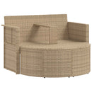 vidaXL Kerti kanapé párnával 8 pcs Beige és Világosszürke polirattan