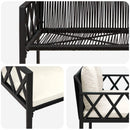 vidaXL Kültéri padok 2 -Seater 116 x 56 x 75 cm polirattan