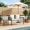 vidaXL Kültéri padok 2 -Seater 116 x 56 x 75 cm polirattan