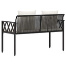 vidaXL Kültéri padok 2 -Seater 116 x 56 x 75 cm polirattan