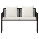 vidaXL Kültéri padok 2 -Seater 116 x 56 x 75 cm polirattan