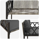 vidaXL Kültéri padok 2 -Seater 116 x 56 x 75 cm polirattan