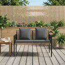 vidaXL Kültéri padok 2 -Seater 116 x 56 x 75 cm polirattan