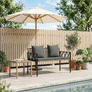 vidaXL Kültéri padok 2 -Seater 116 x 56 x 75 cm polirattan