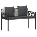 vidaXL Kültéri padok 2 -Seater 116 x 56 x 75 cm polirattan