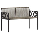 vidaXL Kültéri padok 2 -Seater 116 x 56 x 75 cm polirattan