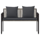 vidaXL Kültéri padok 2 -Seater 116 x 56 x 75 cm polirattan