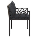 vidaXL Kültéri padok 2 -Seater 116 x 56 x 75 cm polirattan