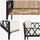 vidaXL Kültéri padok 2 -Seater 116 x 56 x 75 cm polirattan