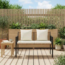 vidaXL Kültéri padok 2 -Seater 116 x 56 x 75 cm polirattan