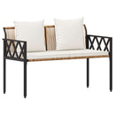 vidaXL Kültéri padok 2 -Seater 116 x 56 x 75 cm polirattan