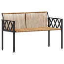 vidaXL Kültéri padok 2 -Seater 116 x 56 x 75 cm polirattan