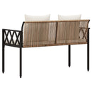 vidaXL Kültéri padok 2 -Seater 116 x 56 x 75 cm polirattan