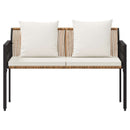 vidaXL Kültéri padok 2 -Seater 116 x 56 x 75 cm polirattan