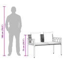 vidaXL Kültéri padok 2 -Seater 116 x 56 x 75 cm polirattan