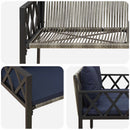vidaXL Kültéri padok 2 -Seater 116 x 56 x 75 cm polirattan
