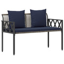vidaXL Kültéri padok 2 -Seater 116 x 56 x 75 cm polirattan