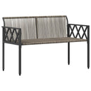 vidaXL Kültéri padok 2 -Seater 116 x 56 x 75 cm polirattan