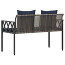 vidaXL Kültéri padok 2 -Seater 116 x 56 x 75 cm polirattan