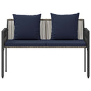 vidaXL Kültéri padok 2 -Seater 116 x 56 x 75 cm polirattan